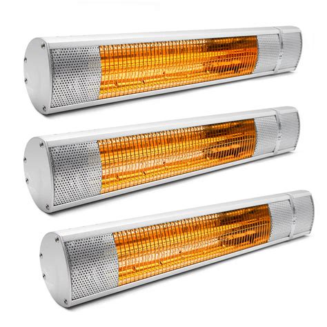 Devola electric infrared patio heater wall mounted. 3x 2KW Outdoor Electric Patio Heater Garden Wall Mounted ...