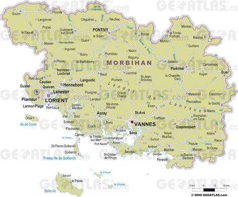 Carte Détaillée Du Morbihan Archives Voyages Cartes