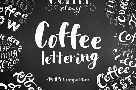 Coffee Lettering Pack Decorative Illustrations ~ Creative Market
