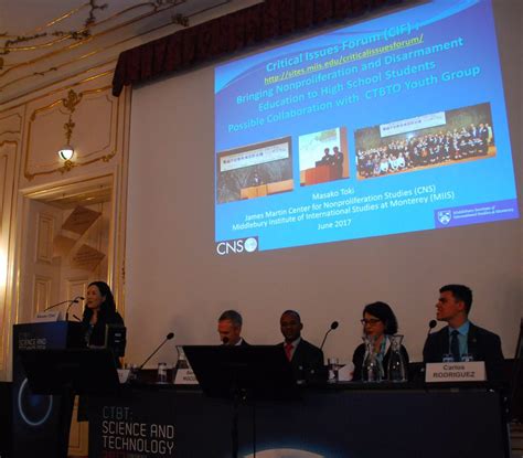 Critical Issues Forum Students And Teachers Participated In The Ctbto Science And