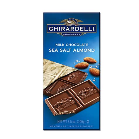 Ghirardelli Milk Chocolate Sea Salt Almond Bar 100g Shopee Philippines