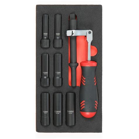 38dr Socket Adaptor Air Chisel With Wrench Handle Set