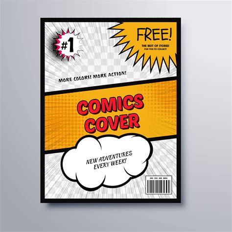 Comic Book Cover Template Vector Illustration 241325 Vector Art At Vecteezy