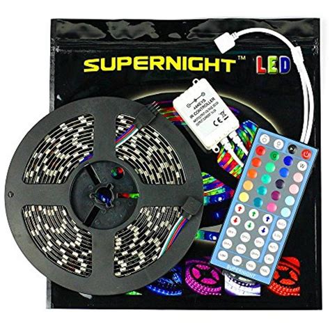 Supernight 5050 Black Pcb Rgb Music Led Strip Light Kit 5m 300leds