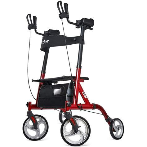 Zler Upright Walker Tall Walker With 10” Front Wheels Stand Up