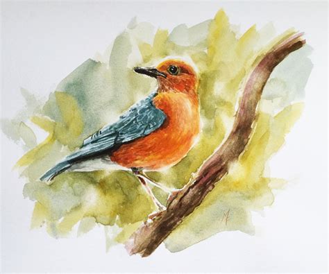 Watercolor Sketch How To Paint A Bird