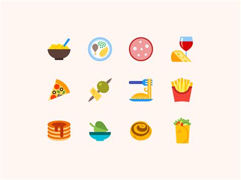 Food Icons In Color Style By Icons8 On Dribbble