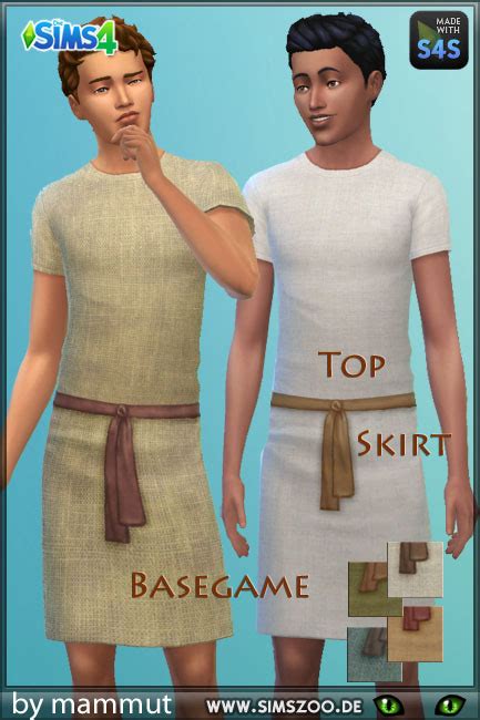 Blackys Sims 4 Zoo Early Civilization Tunic For Men By Mammut