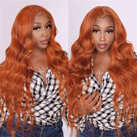 Beautyforever Cinnamon Hair Color 13x4 Colored Lace Front Wigs Body