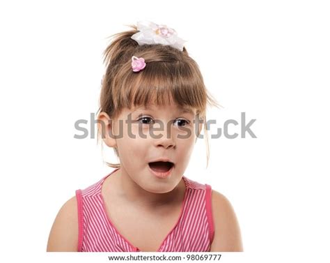 Portrait Surprised Little Girl Stock Photo 98069777 Shutterstock