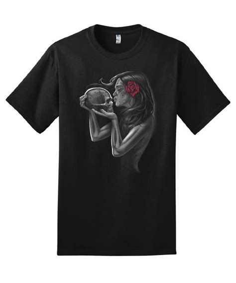day of the dead kiss t shirt t shirts — fresh prints of ct