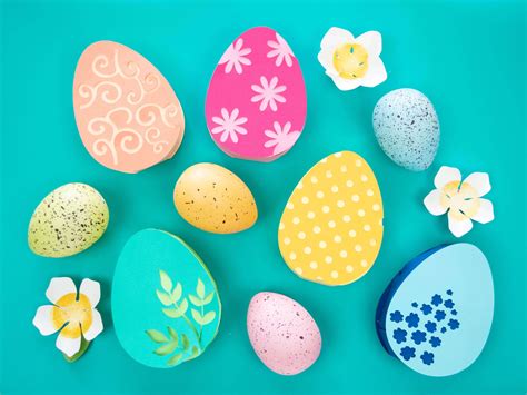 3D Paper Easter Eggs and Free Template | Abbi Kirsten Collections