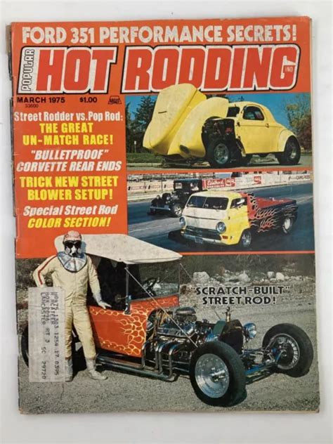 Vtg Popular Hot Rodding Magazine March 1975 Vol 14 3 Scratch Built