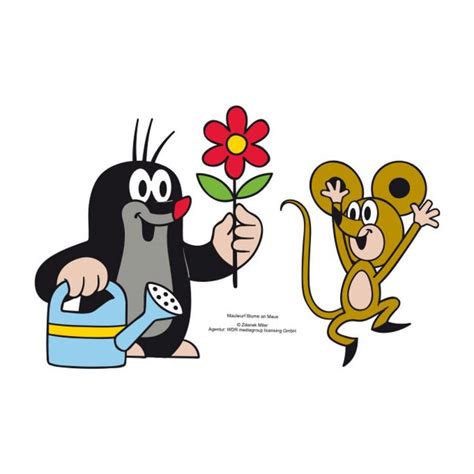 Two Cartoon Characters One Is Holding A Flower And The Other Has A