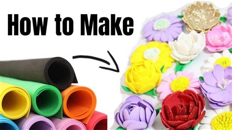 How To Make Flowers Craft Foam Flowers Tutorialdiy Youtube