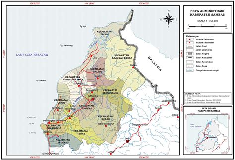 Peta Kota Peta Kabupaten Sambas