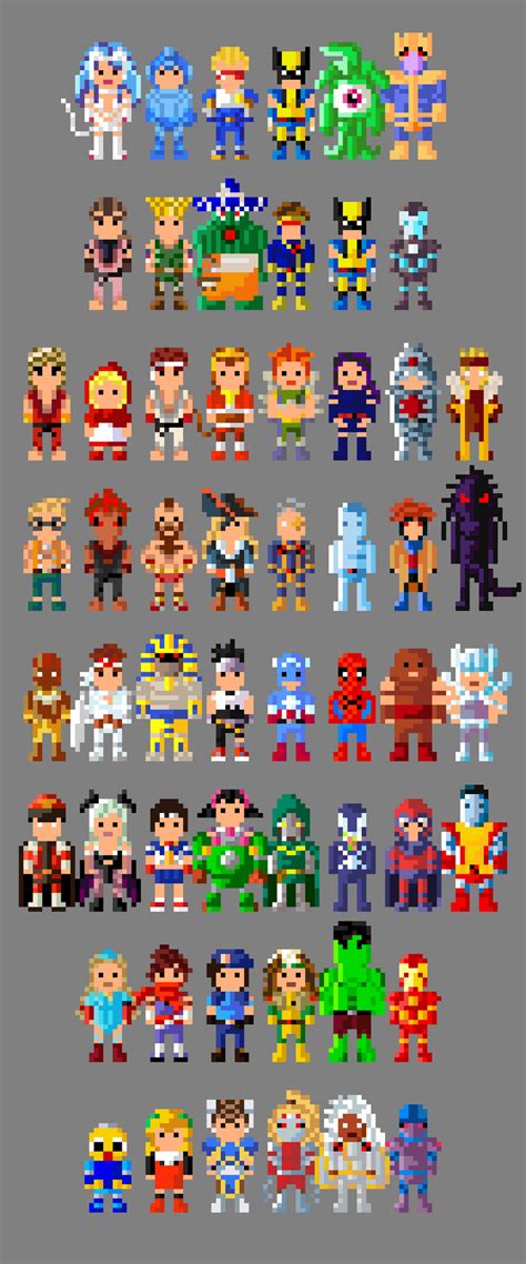 Marvel Vs Capcom 2 Characters 8 Bit By Lustriouscharming On Deviantart