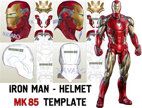 Iron Man Mark 85 Helmet Eva Foam Template By Bro Navaro On Deviantart