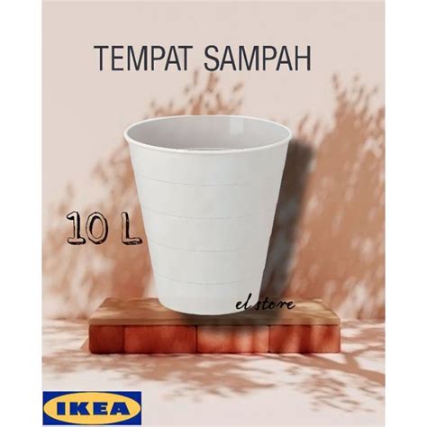 Jual Finss Tempat Sampah Ikea Kotak Keranjang Sampah Trash Bin Putih