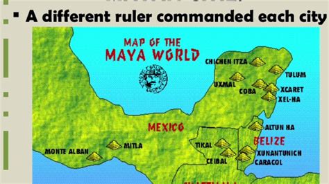 World Map Mayan Empire