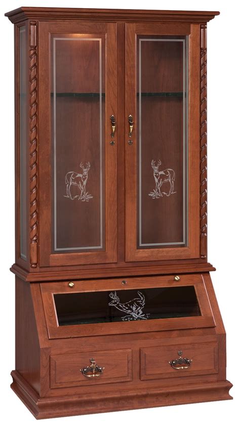 Glass Door Gun Cabinet With Rope Twist Free Delivery