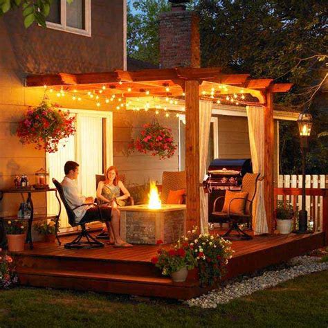 Patio lighting idea with globe lights. Best 26 Breathtaking Yard and Patio String Light Ideas