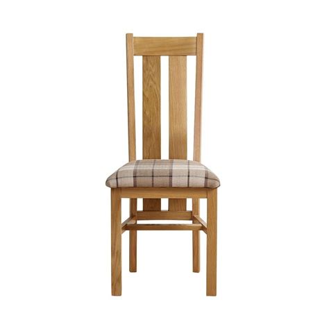 Solid Oak Dining Chair Fabric Pad Archipro Nz