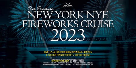 new york new year s eve fireworks party cruise 2023 vip nightlife