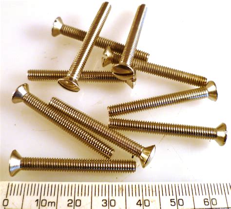 Electrical Outlet Screws Nickel Plated Brass M3.5x30mm 10 Pack MBE007M1 | Rich Electronics