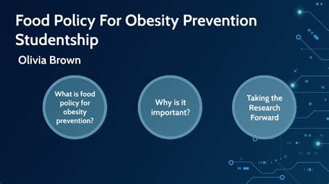 Food Policy For Obesity Prevention Studentship By Liv Brown