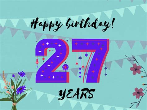 Happy 27th Birthday Card 2 Freeecards