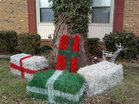 Hay Bale Leftovers Recycled Christmas Decorations