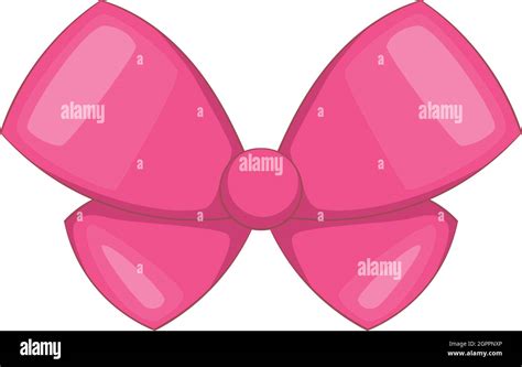Pink Bow Icon Cartoon Style Stock Vector Image And Art Alamy