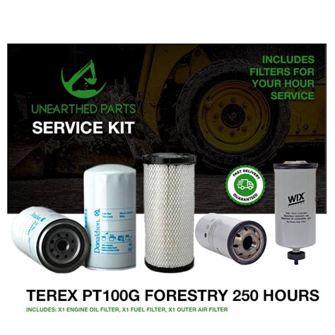 Terex Pt100g Forestry 250 Hour Service Kit Unearthed Parts