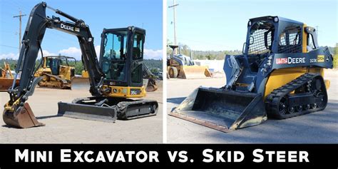mini excavator  skid steer whats  difference whats
