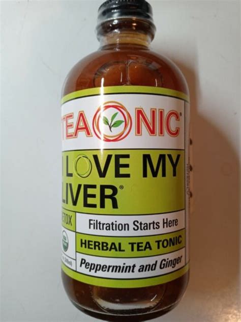 Teaonic I Love My Liver Herbal Tea Supplement Case Of 6 8 Fz For