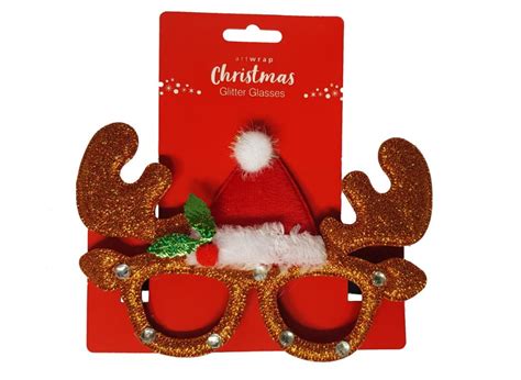 Christmas Glitter Glasses Reindeer