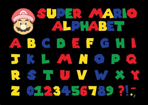 Super Mario Alphabet Super Mario Font Mario Fon Vector Etsy Letras