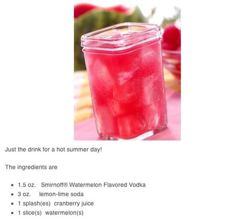 Watermelon Vodka Drink From The Kitchen To My Mouth