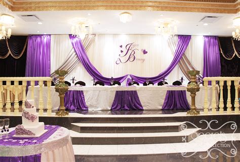 A Crystallized Royal Purple And Silver Wedding Reception