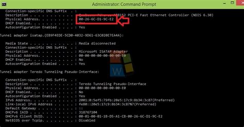What is an ip address? How to find MAC address in Windows 10 Technical Preview