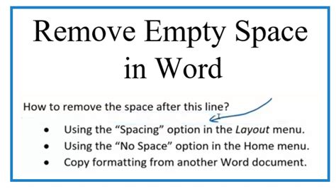 Removing Space Empty Lines In Microsoft Word Youtube