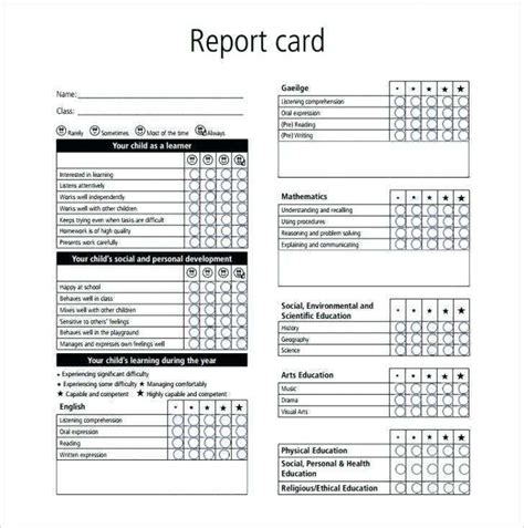 32 Report High School Report Card Template Deped For Free By High