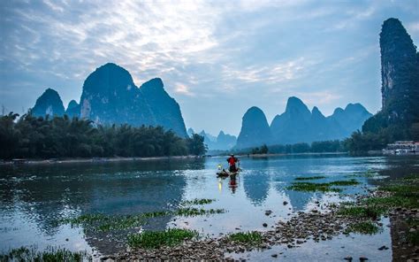 Guilin Scenery With Hills And Waters