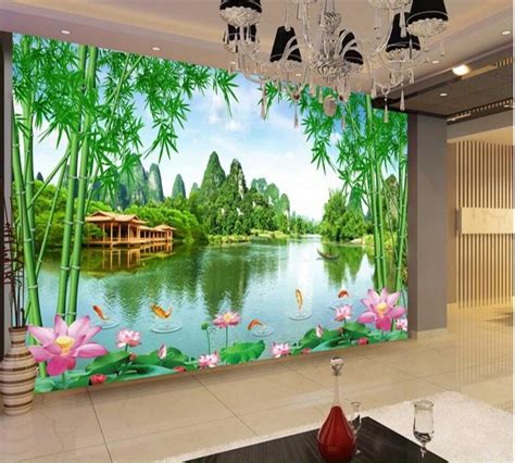 Beibehang Large Scale Custom Wallpaper Beautiful Scenery Jiangnan Good