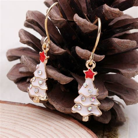 Christmas Earrings Christmas Tree Earrings Fashion Earrings Jewelry