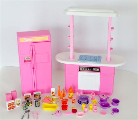 50 1990 Vintage Barbie Kitchen Play Set Accessories Food Fridge Stove 90s