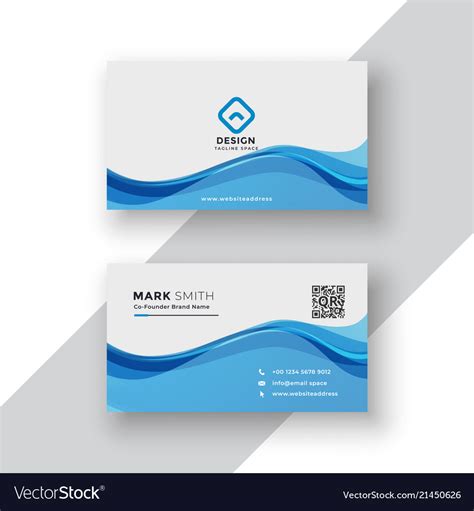 Corporate Blue Business Card Template Royalty Free Vector