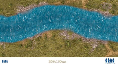 The River Stream 6030mm 6mm10mm Modular Paper 2d Scenery System