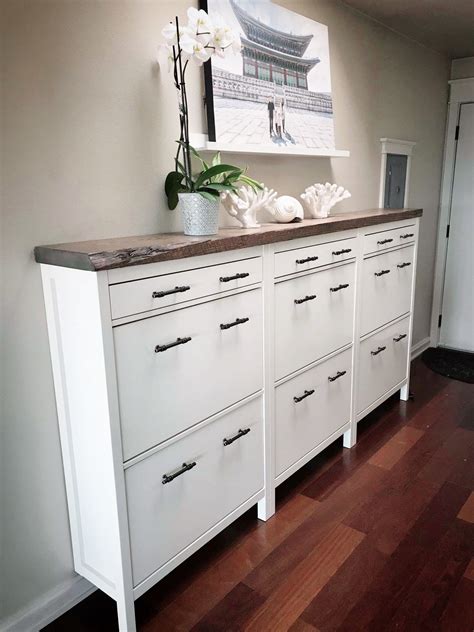Finish off the space with a coffee table or side table. HEMNES Shoe cabinet with 2 compartments - white - IKEA in ...